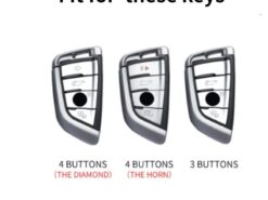 Cover chiave telecomando per BMW X1 X3 X4 X5 F15 X6 F16 G30 7 serie G11 F48 F39 520 525 F30 118i 218i 320i - Custodia protettiva in pelle per custodia chiave per BMW X1 X3 X4 X5 F15 X6 F16 14