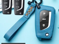 Cover chiave telecomando per Toyota Auris Corolla Reiz Avensis Verso Yaris Aygo Rav4 Scion TC IM 2017 2016 - Custodia protettiva in pelle tpu per telecomando per Toyota Auris Corolla Reiz Avensis Verso Yaris Aygo 3