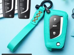 Cover chiave telecomando per Toyota Auris Corolla Reiz Avensis Verso Yaris Aygo Rav4 Scion TC IM 2017 2016 - Custodia protettiva in pelle tpu per telecomando per Toyota Auris Corolla Reiz Avensis Verso Yaris Aygo 5