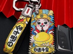 Cover chiave telecomando per Lexus UX200 UX250h ES200 ES300h ES350 US200 US260h 2018 2019 - Custodia protettiva per chiave in pelle per auto protezione completa per Lexus UX200 UX250h ES200 ES300h 9