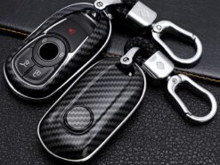 Cover chiave telecomando per Buick Envision LaCrosse Encore Regal - Custodia protettiva per portachiavi in ABS in fibra di carbonio per accessori auto Buick Envision LaCrosse 2