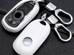 Cover chiave telecomando per Buick Envision LaCrosse Encore Regal - Custodia protettiva per portachiavi in ABS in fibra di carbonio per accessori auto Buick Envision LaCrosse 3