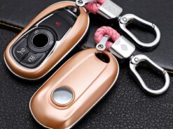 Cover chiave telecomando per Buick Envision LaCrosse Encore Regal - Custodia protettiva per portachiavi in ABS in fibra di carbonio per accessori auto Buick Envision LaCrosse 4