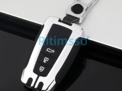 Cover chiave telecomando per Toyota CHR C-HR Prado Prius Camry Corolla RAV4 2017 2018 2019 - In lega di zinco coperture della copertura della cassa chiave dell automobile della copertura del Silicone 4