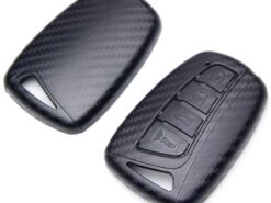 Cover chiave telecomando per Hyundai SantaFe/Equus/Azera/Genesis L110 - Modello in fibra di carbonio 4 pulsanti Keyless Entry Smart Key Case Cover per Hyundai SantaFe 4