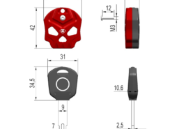 Cover chiave telecomando per MOXIAO 500MG 500MS Honda Suzuki Yamaha Kawasaki Ducati Benelli - Motorcycle Key Protection Cover Aluminum Shell CNC Case for MOXIAO 500MG 500MS Honda Suzuki Yamaha Kawasaki