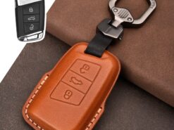 Cover chiave telecomando per Volkswagen VW Magotan Passat B8 Golf per Skoda Superb A7 - Nuovo portachiavi in pelle con telecomando per auto portachiavi Shell Fob per Volkswagen VW Magotan Passat 5