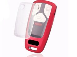 Cover chiave telecomando per Audi A4 A4L A5 A5 Quattro Q5 Q7 S5 TT Soft TPU - Per Audi A4 A4L A5 A5 Quattro Q5 Q7 S5 TT Soft TPU Key Smart Keyless 3