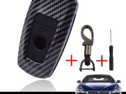 Cover chiave telecomando per BMW 1 3 4 5 6 Series X1 Chiave fibra di carbonio X3 a - Per BMW 1 3 4 5 6 Series X1 Chiave fibra di carbonio X3 a distanza 1