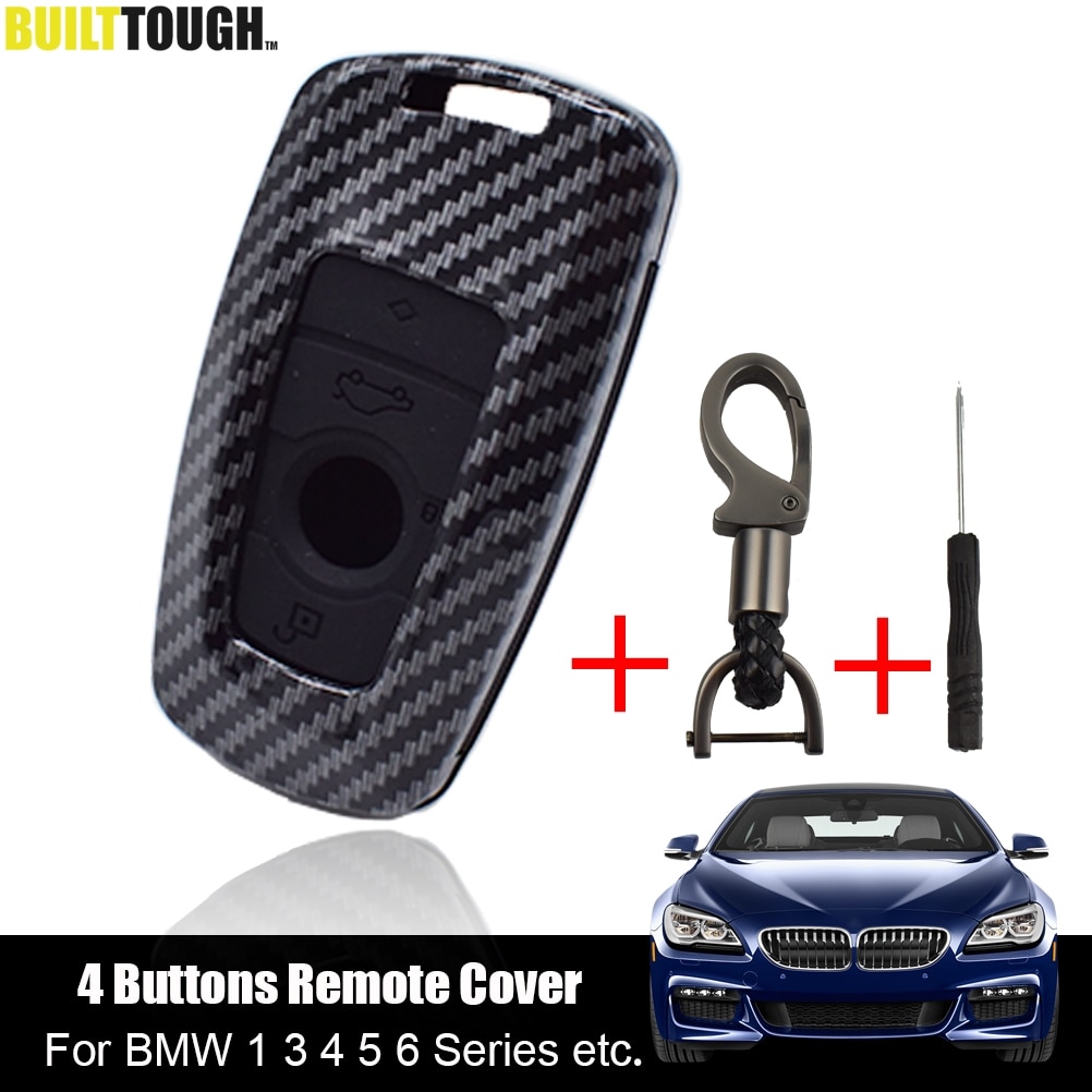 Cover chiave telecomando per BMW 1 3 4 5 6 Series X1 Chiave fibra di  carbonio X3 a