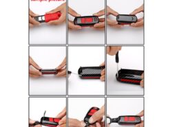 Cover chiave telecomando per BMW 1 3 4 5 6 Series X1 Chiave fibra di carbonio X3 a - Per BMW 1 3 4 5 6 Series X1 Chiave fibra di carbonio X3 a distanza 5