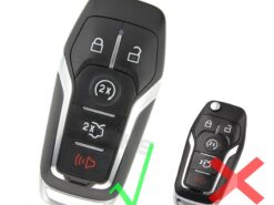 Cover telecomando chiave per Ford Fusion Mondeo Mustang F-150 Explorer Bordo 2015 2016 2017 2018 - Per Ford Fusion Mondeo Mustang F 150 Explorer Bordo 2015 2016 2017 2018 5 del Tasto 2