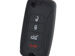 Cover chiave telecomando per JEEP RENEGADE 2015 2016 2017 2018-2021 - Per JEEP RENEGADE 2015 2016 2017 2018 2021 4 pulsanti in Silicone per auto telecomando portachiavi 3