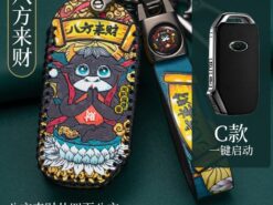 Cover chiave telecomando per KIA Sportage Ceed Sorento GT Stinger Forte Cerato 2018 2019 - Per KIA Sportage Ceed Sorento GT Stinger Forte Cerato 2018 2019 custodia in pelle per auto 4