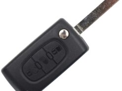 Cover chiave telecomando per Peugeot 207 307 308 3008 5008 807 - Per Peugeot 207 307 308 3008 5008 807 Partner esperto 3 pulsanti VA2 lama CE0536 chiave 3