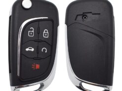 Chiave telecomando per Chevrolet Malibu Equinox Cruze Sonic Camaro 5 Chiave telecomando per Chevrolet Malibu Equinox Cruze Sonic Camaro - Pieghevole di Vibrazione di Chiave Dell automobile Borsette Caso Della Copertura Fob 5 Pulsante Modificato Telecomando 3