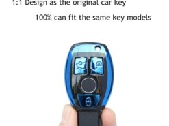 Cover chiave telecomando per Mercedes Benz classe A B R G GLK GLA GLC GLR W204 W210 W176 W202 W463 - Portachiavi con guscio portachiavi con telecomando per auto ABS per Mercedes Benz classe A B R 5