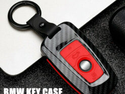 Cover chiave telecomando per BMW X1 2 3 5 7 serie F10 F11 F12 F18 F20 F21 F30 F31 F34 F35 F80 3 Cover chiave telecomando per BMW X1 2 3 5 7 serie F10 F11 F12 F18 F20 F21 F30 F31 F34 F35 F80 - Portachiavi con telecomando in ABS in fibra di carbonio per BMW X1 2 3 5 7 1