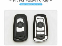 Cover chiave telecomando per BMW X1 2 3 5 7 serie F10 F11 F12 F18 F20 F21 F30 F31 F34 F35 F80 4 Cover chiave telecomando per BMW X1 2 3 5 7 serie F10 F11 F12 F18 F20 F21 F30 F31 F34 F35 F80 - Portachiavi con telecomando in ABS in fibra di carbonio per BMW X1 2 3 5 7 2