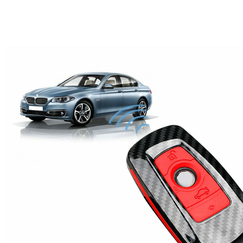 Portachiavi-con-telecomando-in-ABS-in-fibra-di-carbonio-per-BMW-X1-2-3-5-7-4 Cover chiave telecomando per BMW X1 2 3 5 7 serie F10 F11 F12 F18 F20 F21 F30 F31 F34 F35 F80 - Portachiavi con telecomando in ABS in fibra di carbonio per BMW X1 2 3 5 7 4