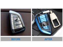 Cover chiave telecomando per BMW 2 3 5 7 serie 6GT X1 X3 X5 X6 F45 F46 G20 G30 G32 G11 G12 F48 G01 F15 F85 F16 F86 - Portachiavi in ABS per portachiavi per BMW 2 3 5 7 serie 6GT X1 X3 X5 5
