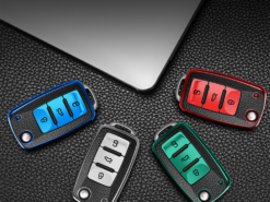 Cover chiave telecomando per Volkswagen VW Bora Polo Tiguan Jetta Passat B5 B6 B7 Golf per Skoda Octavia 8 Cover chiave telecomando per Volkswagen VW Bora Polo Tiguan Jetta Passat B5 B6 B7 Golf per Skoda Octavia - Portachiavi in pelle TPU per telecomando per Volkswagen VW Bora Polo Tiguan Jetta Passat B5 B6 2