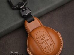 Cover chiave telecomando per MINI Cooper Clubman Hardtop Hatchback Countryman F54 F55 F56 F57 F60 - Portachiavi in pelle con telecomando per auto portachiavi in pelle per MINI Cooper Clubman Hardtop Hatchback 5