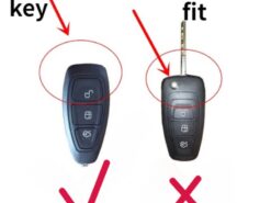 Cover chiave telecomando per Ford Focus 3 4 MK3 ST RS Kuga Escape Ecosport Fiesta - Portachiavi in pelle per Ford Focus 3 4 MK3 ST RS Kuga Escape Ecosport Fiesta 3 1