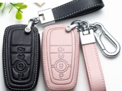 Cover chiave telecomando per Ford Focus Edge Explorer 5 Mondeo Mk4 Escort Trurus TITANIUM Mustang Ranger - Portachiavi in pelle per Ford Focus Edge Explorer 5 Mondeo Mk4 Escort Trurus TITANIUM Mustang Ranger 2
