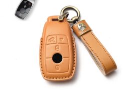 Cover chiave telecomando per Mercedes Benz classe E W213 E200 E300 - Portachiavi in pelle per Mercedes Benz classe E W213 E200 E300 telecomando Fob 4 pulsanti per 2
