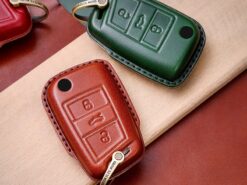 Cover chiave telecomando per Volkswagen VW MAGOTAN Tiguan MK2 2017 2018 2016 Passat B7 B8 CC per Skoda Superb A7 - Portachiavi in pelle per auto Cover Shell per Volkswagen VW MAGOTAN Tiguan MK2 2017 2018 2016 2