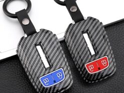 Cover chiave telecomando per Isuzu d-max/mu-x 3.0/x-series - Portachiavi per auto in ABS a 2 pulsanti in fibra di carbonio per Isuzu d max 4