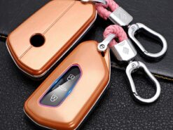 Cover chiave telecomando per VW Golf 8 posti Skoda Octavia Leon MK 4 Tarraco Ateca 2020 5 Cover chiave telecomando per VW Golf 8 posti Skoda Octavia Leon MK 4 Tarraco Ateca 2020 - Portachiavi portachiavi con telecomando per auto in fibra ABS Carbo per VW Golf 8 posti Skoda 3