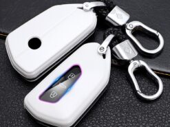 Cover chiave telecomando per VW Golf 8 posti Skoda Octavia Leon MK 4 Tarraco Ateca 2020 6 Cover chiave telecomando per VW Golf 8 posti Skoda Octavia Leon MK 4 Tarraco Ateca 2020 - Portachiavi portachiavi con telecomando per auto in fibra ABS Carbo per VW Golf 8 posti Skoda 4