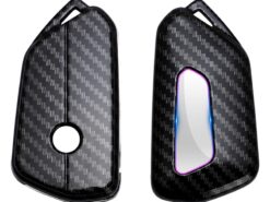 Cover chiave telecomando per VW Golf 8 posti Skoda Octavia Leon MK 4 Tarraco Ateca 2020 7 Cover chiave telecomando per VW Golf 8 posti Skoda Octavia Leon MK 4 Tarraco Ateca 2020 - Portachiavi portachiavi con telecomando per auto in fibra ABS Carbo per VW Golf 8 posti Skoda 5