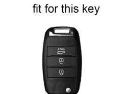 Cover chiave telecomando in silicone per KIA Sid Rio Soul Sportage Ceed Sorento Cerato K3 K4 K5 6 Cover chiave telecomando in silicone per KIA Sid Rio Soul Sportage Ceed Sorento Cerato K3 K4 K5 - Protezione della copertura chiave dell automobile pieghevole in pelle per KIA Sid Rio Soul Sportage Ceed 4