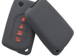 Cover chiave telecomando per Toyota Tacoma Camry Corolla Highlander RAV4 Sequoia - Silicone 4 Pulsante Car Remote Key Borsette Titolare Della Pelle Della Copertura Della Cassa Fob Per 5