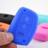 Cover chiave telecomando in silicone per Hyundai Creta 2015 2016 2017 - Silicone Copertura di Chiave Per Hyundai Creta 2015 2016 2017 3 Pulsante Smart Key Fob Cassa