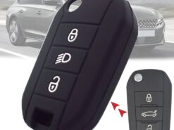 Cover chiave telecomando in silicone per Peugeot 208 308 408 508 2008 3008 4008 RCZ - Sostituzione del supporto della pelle della copertura della cassa del Fob della chiave a distanza dell 1