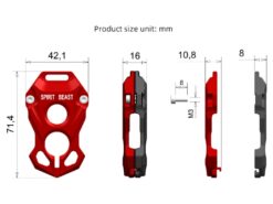 Cover chiave telecomando per Yamaha NMAX 155 XMAX 300 XMAX 400 AEROX 155 NVX 155 QBiX - Spirit Beast Motorcycle Key Cover Shell for Yamaha NMAX 155 XMAX 300 XMAX 400 AEROX 155 2
