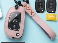 Cover chiave telecomando per Hyundai Ix25 Ix35 I10 I20 I30 Tucson Sonata Santa Fe - TPU custodia protettiva per telecomando in pelle per Hyundai Ix25 Ix35 I10 I20 I30 Tucson Sonata 2