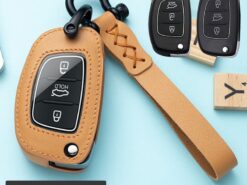 Cover chiave telecomando per Hyundai Ix25 Ix35 I10 I20 I30 Tucson Sonata Santa Fe - TPU custodia protettiva per telecomando in pelle per Hyundai Ix25 Ix35 I10 I20 I30 Tucson Sonata 4