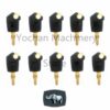 10 pezzi Chiave per Caterpillar CAT attrezzatura pesante caricatore di accensione escavatore Doze plastica nero e oro numero parte 5P8500 - Chiave in rame 10 pezzi per Caterpillar CAT attrezzatura pesante caricatore di accensione escavatore Doze plastica
