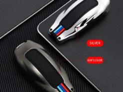 Cover chiave telecomando per Tesla modello S modello 3 modello Y Protector Car Interior - Fob della copertura della cassa chiave a distanza dell automobile in lega di zinco per Tesla 2