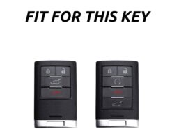 Cover chiave telecomando per Cadillac CTS ATS XTS SLS SRX XLS DTS STS Siviglia Escalade - Modello in Fibra di carbonio Auto Chiave A Distanza Della Copertura di Caso Per Cadillac CTS 1