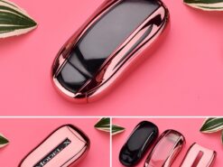 Cover chiave telecomando per Tesla Modello X Placcatura TPU PC - Per Tesla Modello X Placcatura TPU PC Auto Supporto Della Copertura Della Cassa Chiave A Distanza 2