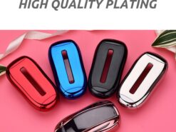 Cover chiave telecomando per Tesla Modello X Placcatura TPU PC - Per Tesla Modello X Placcatura TPU PC Auto Supporto Della Copertura Della Cassa Chiave A Distanza 4