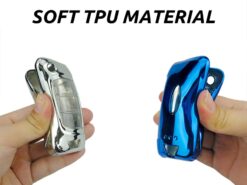Cover chiave telecomando per Hyundai Elantra Solaris 2017 Santa Fe Verna Tucson i35 i40Genesis F - Placcatura Molle di TPU Caso Della Copertura Del Supporto Auto Pieghevole Chiave Borsette Per Hyundai Elantra 4