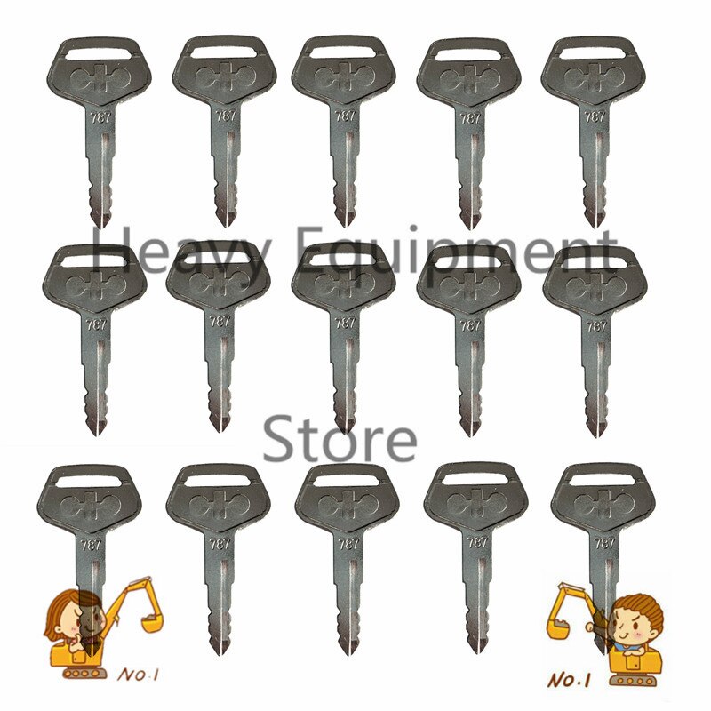 15Pcs-787-Heavy-Equipment-key-For-Caterpillar-Komatsu-Hitachi-John-Deere-Forklift-Backhoe-Excavat-Trackor Chiave/telecomando per Caterpillar Komatsu Hitachi John Deere Forklift Backhoe Excavat Trackor - 15Pcs 787 Heavy Equipment key For Caterpillar Komatsu Hitachi John Deere Forklift Backhoe Excavat Trackor