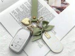 Cover Chiave/telecomando per Toyota Prius Camry C-HR CHR RAV4 Corolla Prado 2018 4 Cover Chiave/telecomando per Toyota Prius Camry C-HR CHR RAV4 Corolla Prado 2018 - 2020 in pelle TPU auto chiave della copertura della cassa accessori portachiavi copre per Toyota Prius 2